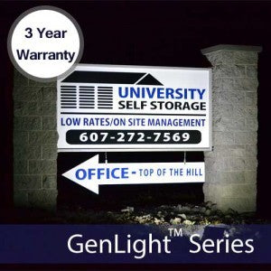Solar Sign & Flood Light with 150 Watt Output / 3 Year Warranty