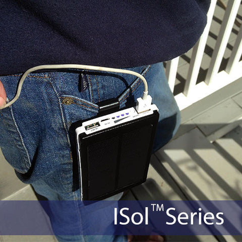 ISol Solar Portable Power Bank Backup Battery Charger